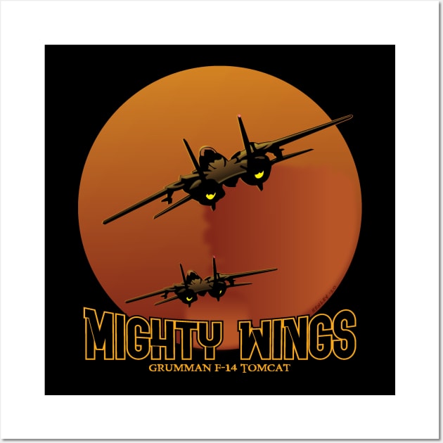 Mighty Wings   -F14 Wall Art by Illustratorator